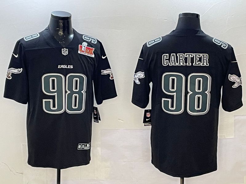 Men 2025 Philadelphia Eagles #98 Carter Black Nike Limited NFL Jersey style 8